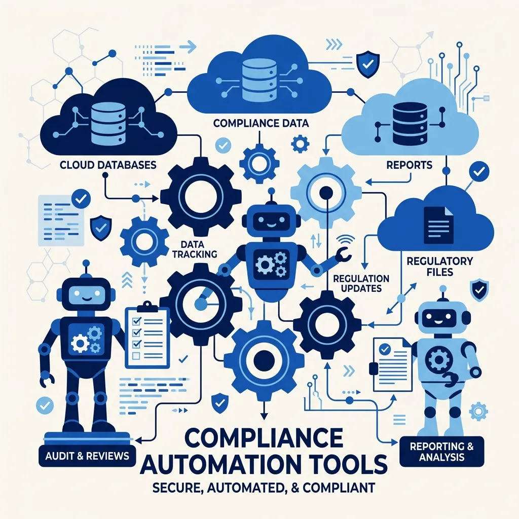 GRC compliance automation platforms dashboard concept illustration