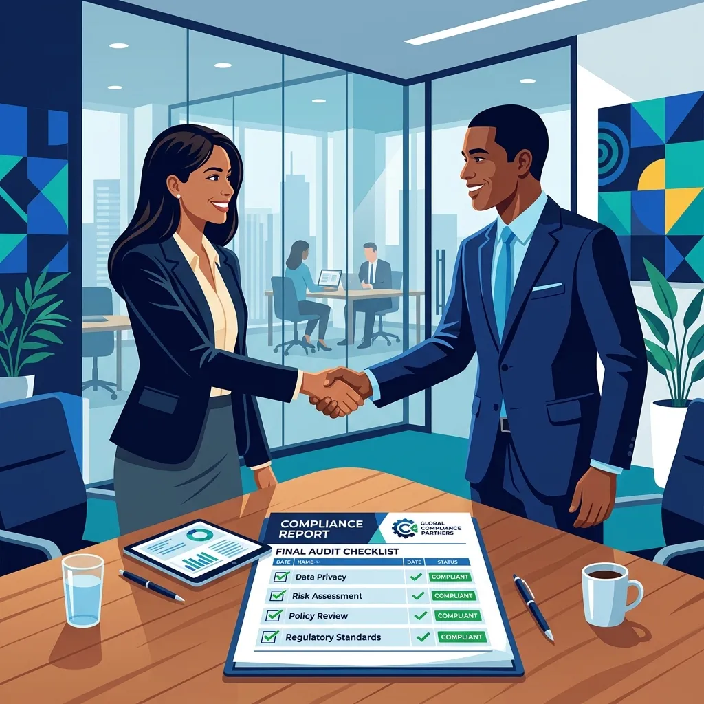 Handshake over audit documents representing choosing a SOC auditor